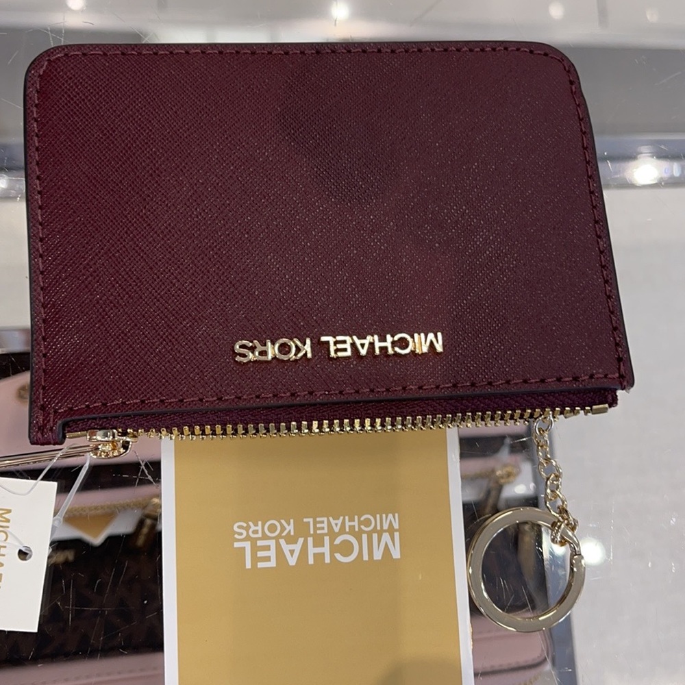 Michael Kors Jet Set Travel Small Leather Top Zip Coin Pouch With ID - Picture 2 of 14